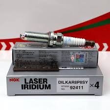 NGK 92411 DILKAR8P8SY Laser Iridium Spark Plugs - Set of 4
